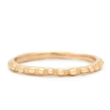 Dotty Ring - 14k Fairmined Yellow Gold Band with 3D dots all around band