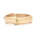 Thickest Connector Ring - 14k Fairmined Yellow Gold Band with organic and fluid texture