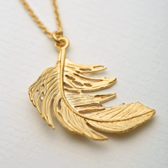 Big Feather Necklace | Magpie Jewellery