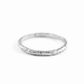 Extra Fine Seashore 14k White Gold Band - Magpie Jewellery