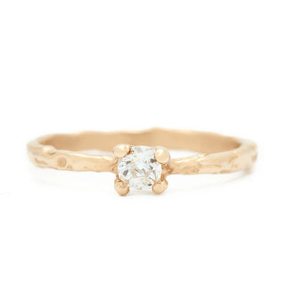 0.21 Carat Old European Cut 14k Fairmined Yellow Gold Ring