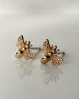 14KY Gold Honey Bee Stud Earrings