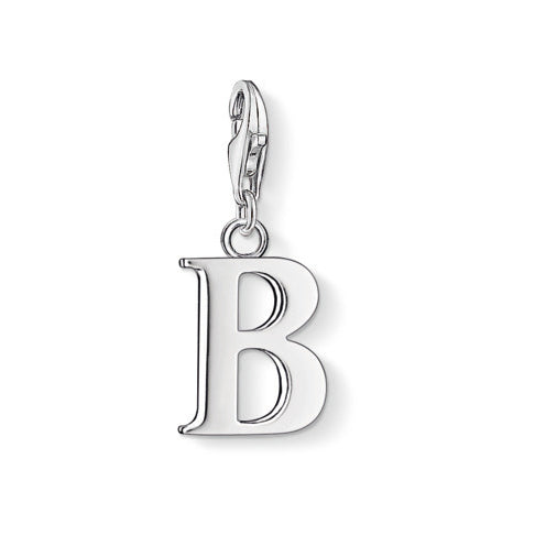 Polished Silver Letter Charm - Magpie Jewellery