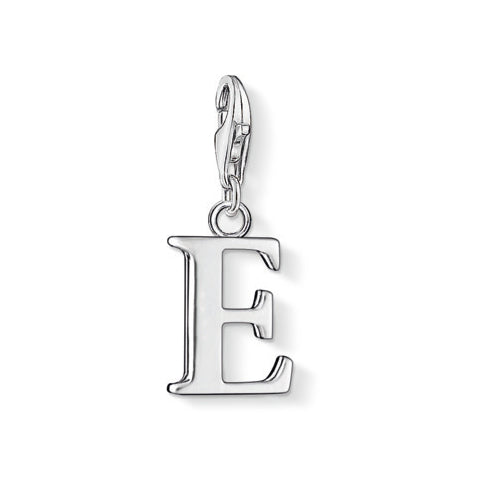 Polished Silver Letter Charm - Magpie Jewellery