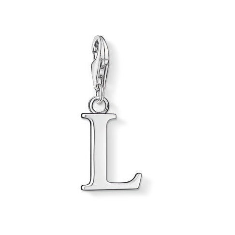 Polished Silver Letter Charm - Magpie Jewellery