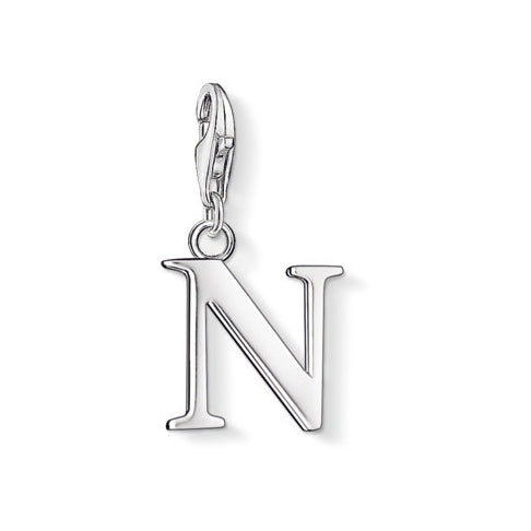 Polished Silver Letter Charm - Magpie Jewellery