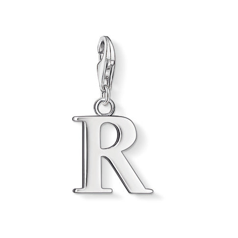 Polished Silver Letter Charm - Magpie Jewellery