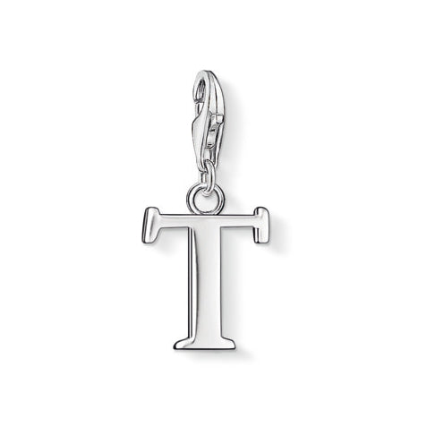 Polished Silver Letter Charm - Magpie Jewellery