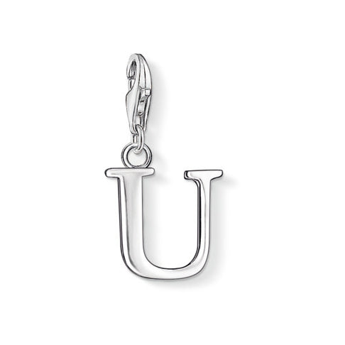 Polished Silver Letter Charm - Magpie Jewellery