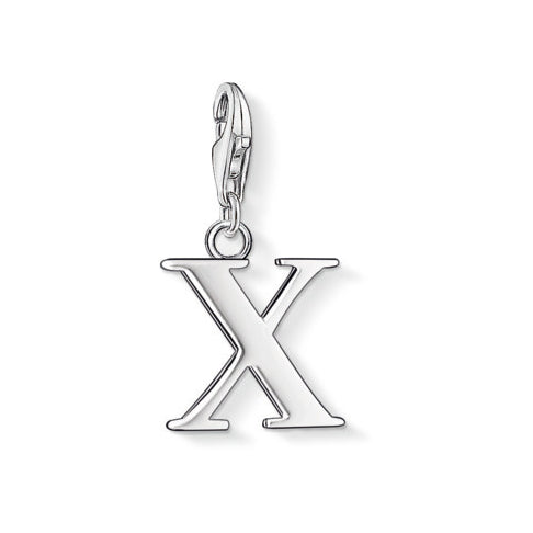 Polished Silver Letter Charm - Magpie Jewellery