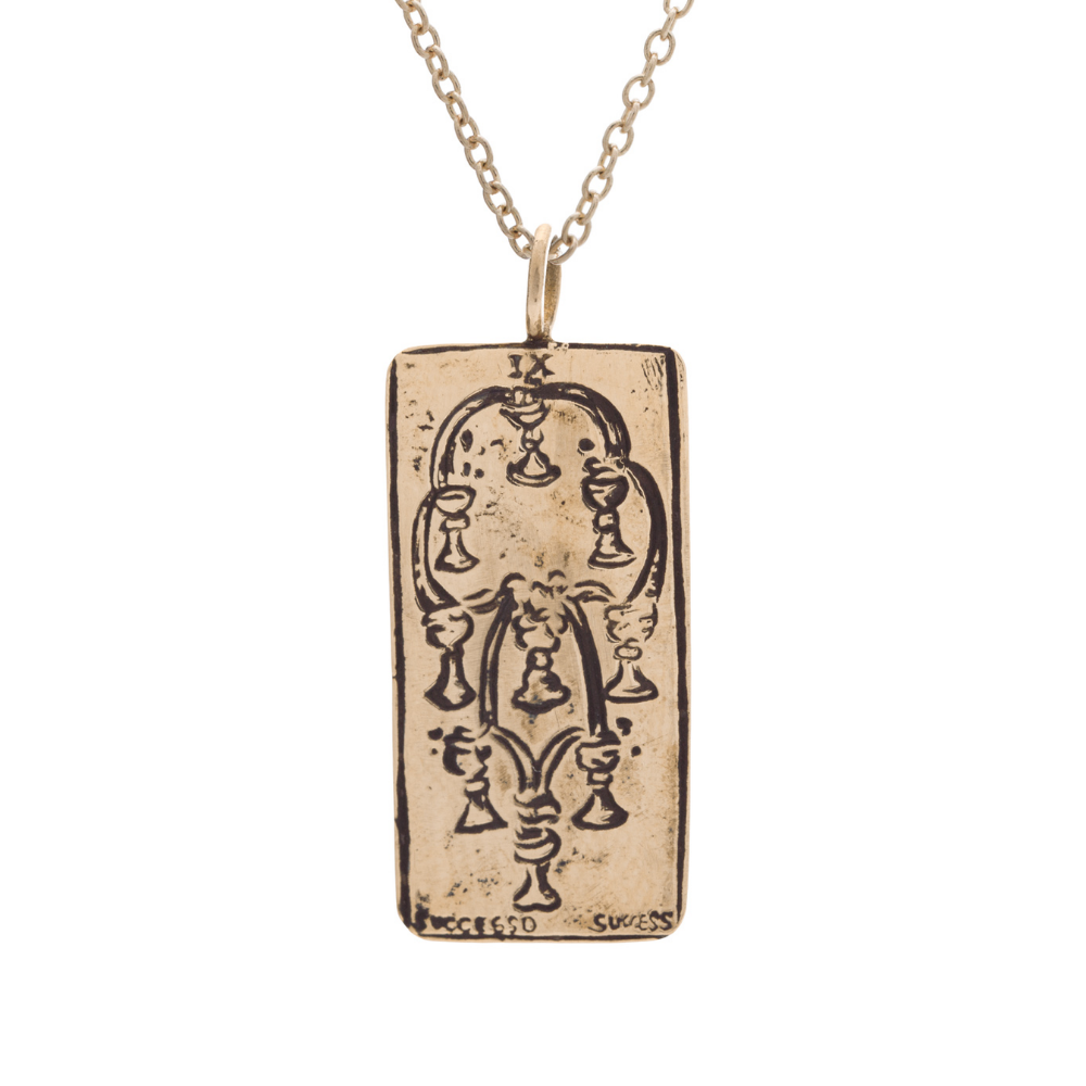 Nine of Cups Tarot Card Necklace - Magpie Jewellery