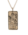 Queen of Wands Tarot Card Necklace - Magpie Jewellery