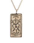 Three of Swords Tarot Card Necklace - Magpie Jewellery