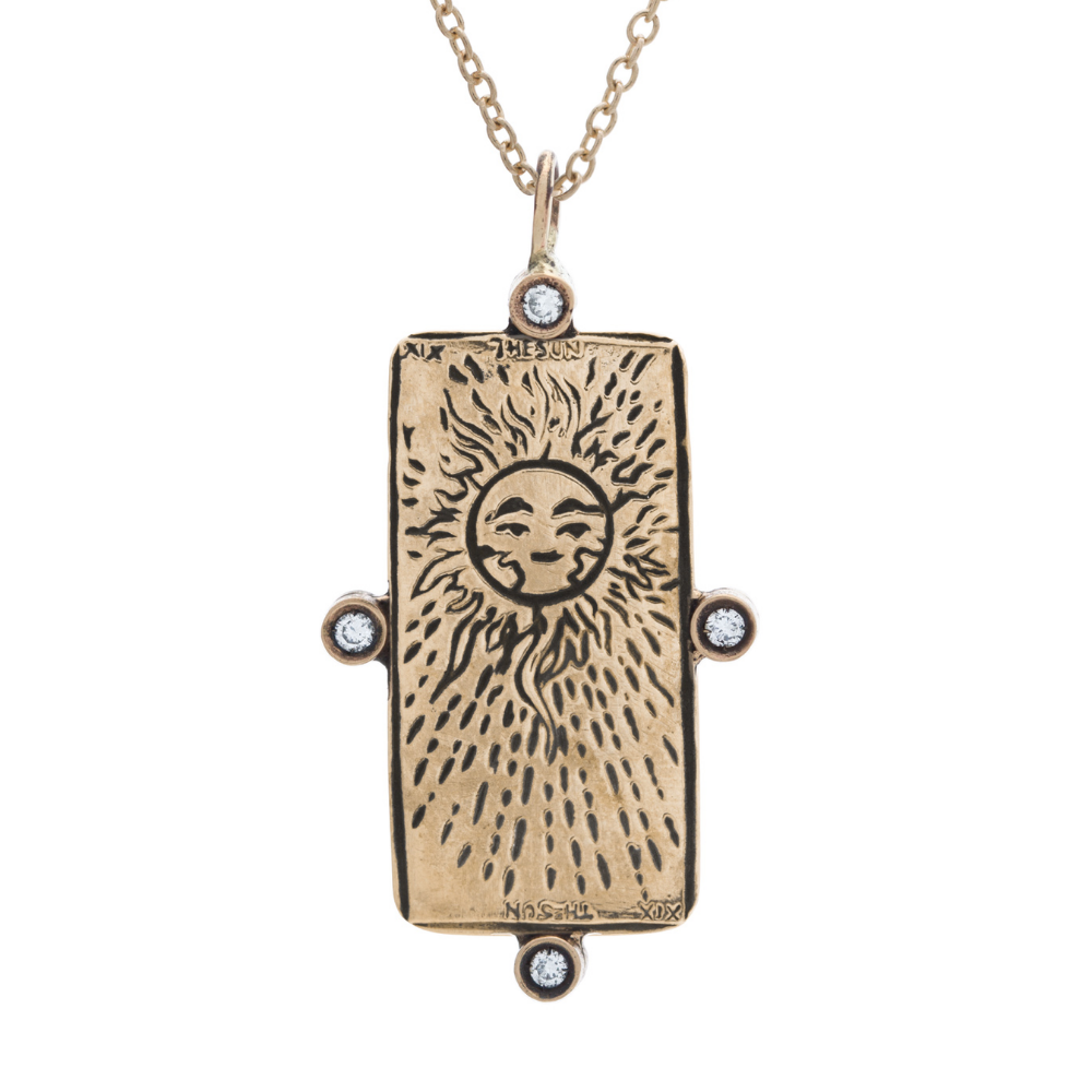 The Sun Tarot Card Necklace - Magpie Jewellery