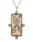 Wheel of Fortune Tarot Card Necklace - Magpie Jewellery