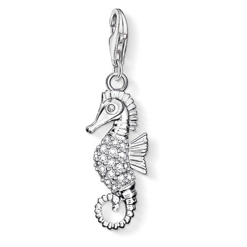 Seahorse Charm with CZs - Magpie Jewellery
