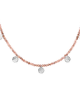 'Wrap' Gemstone Mini Hammered Disc Station Necklace | Magpie Jewellery