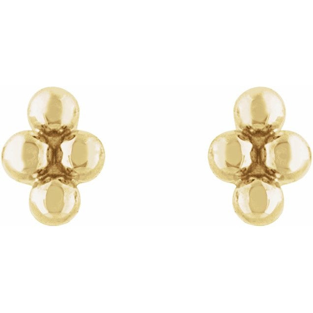 14k Tiny Beaded Earrings - Magpie Jewellery