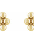 14k Tiny Beaded Earrings - Magpie Jewellery