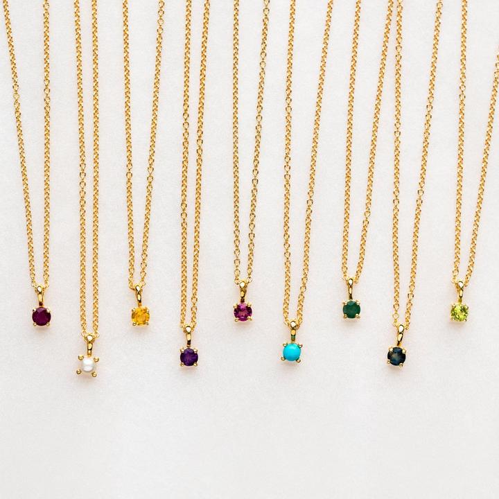 Element Birthstone Necklace - Gold Fill - Magpie Jewellery