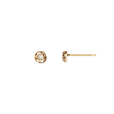 Large Diamond Set 14K Gold Studs | Magpie Jewellery