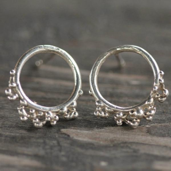 Russel Reef Hoop Studs - Magpie Jewellery