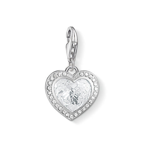 Sparkling Heart Charm - Magpie Jewellery