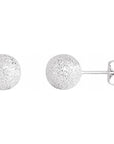 Ball Studs - Silver Sparkle - Magpie Jewellery