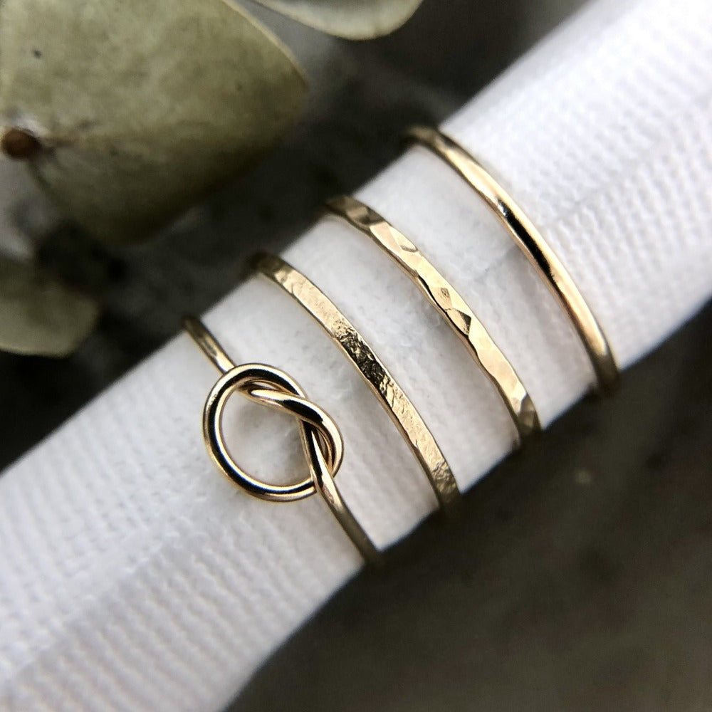 Solid 14k Minimalist Rings - Magpie Jewellery