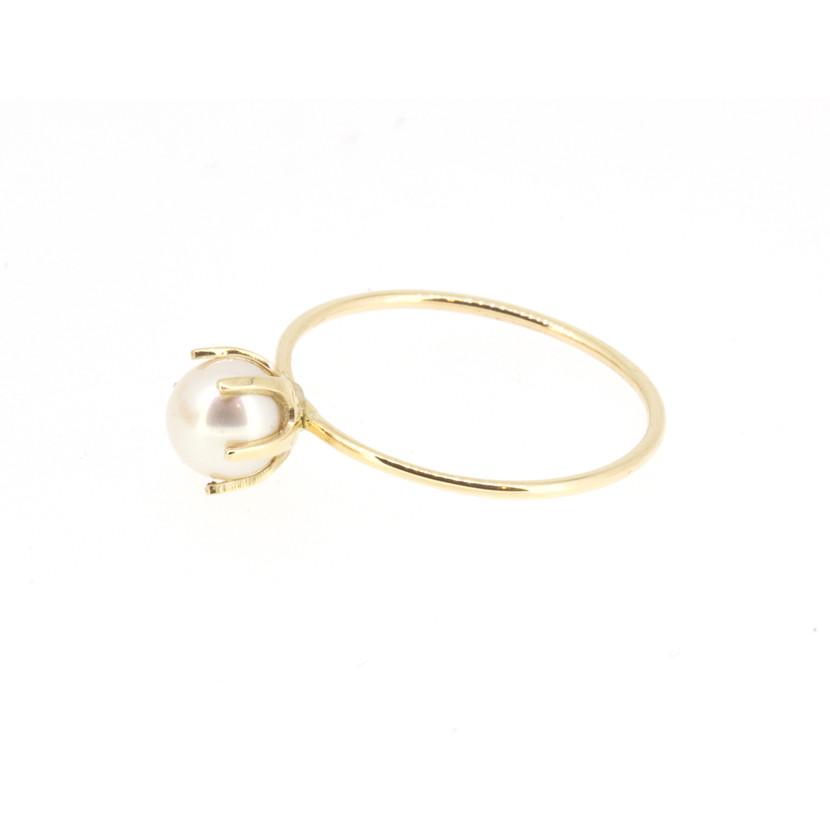 5mm Pearl Solitaire Ring - Magpie Jewellery