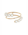 Double Baby Pearl Spiral Ring - Magpie Jewellery