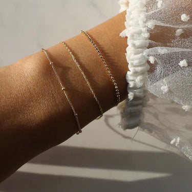 14k Gold Bead Chain Bracelet - Magpie Jewellery