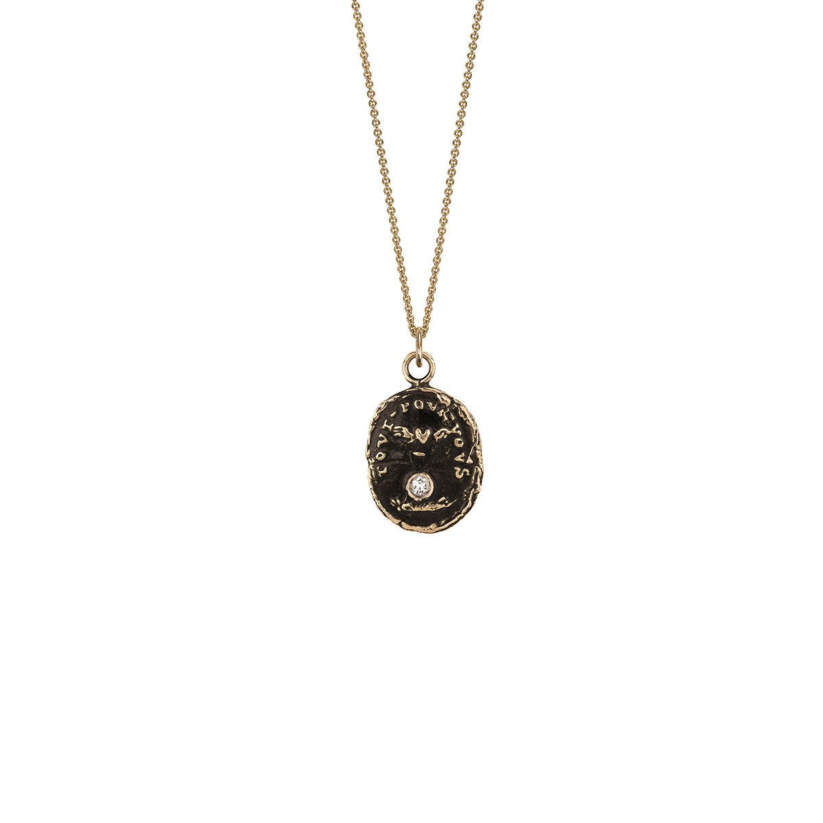 Winged Heart 14k Gold Diamond Set Talisman | Magpie Jewellery