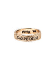 Carpe Diem 14K Gold Latin Motto Band Ring | Magpie Jewellery