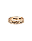 Omnia Vincit Amor 14K Gold Latin Motto Band Ring | Magpie Jewellery