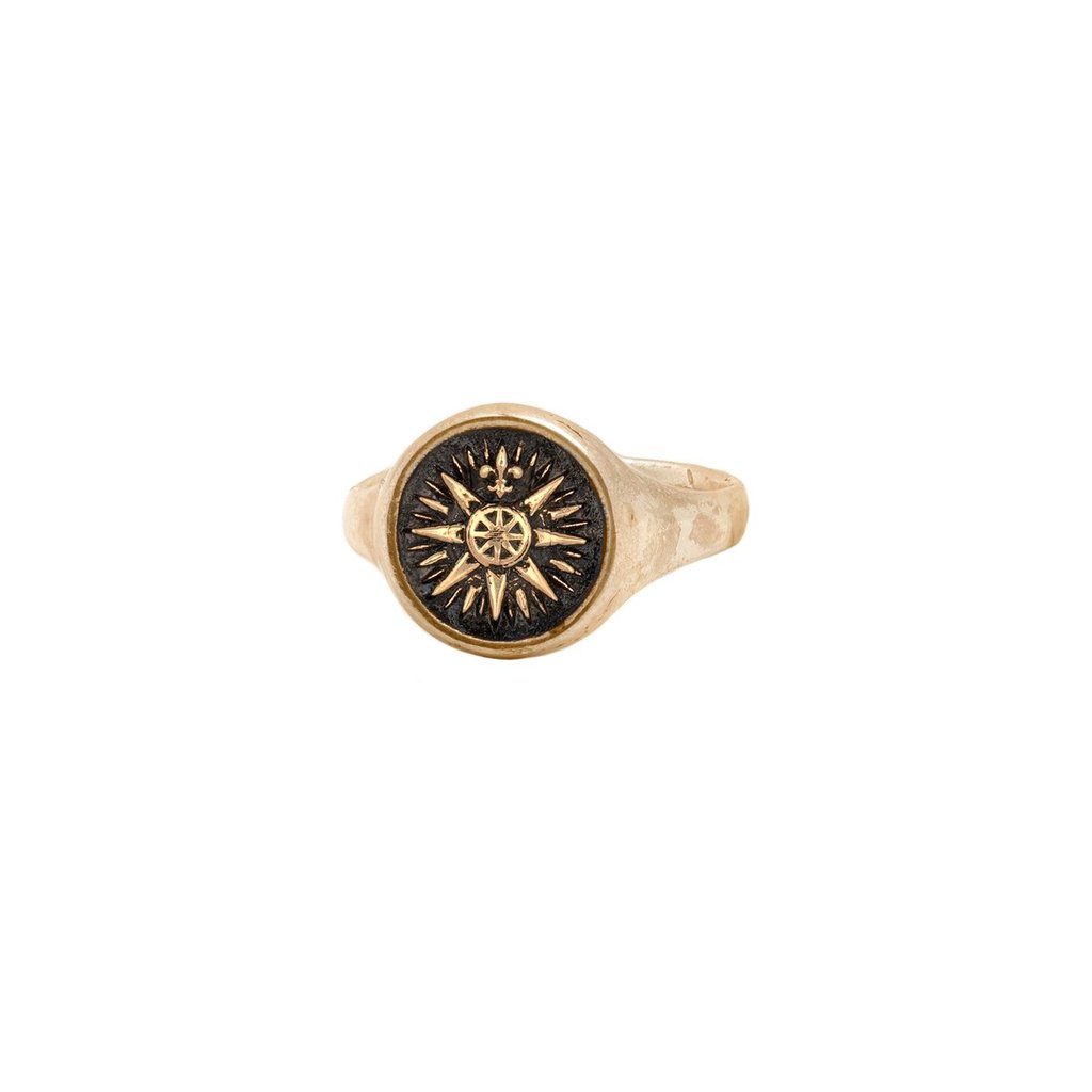 Direction 14K Gold Signet Ring | Magpie Jewellery
