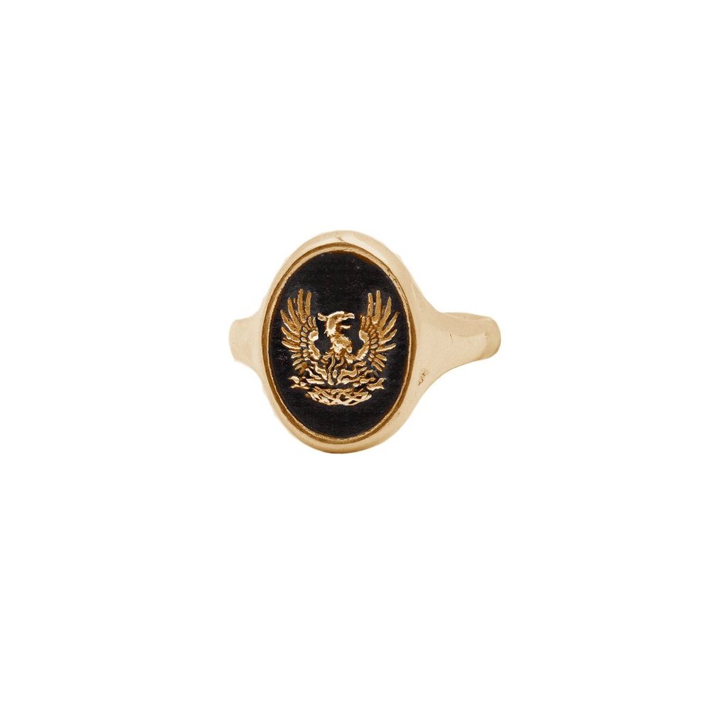 Fire Within 14K Gold Signet Ring | Magpie Jewellery