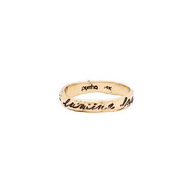 Shine In The Light 14k Gold Poesy Ring Magpie Jewellery