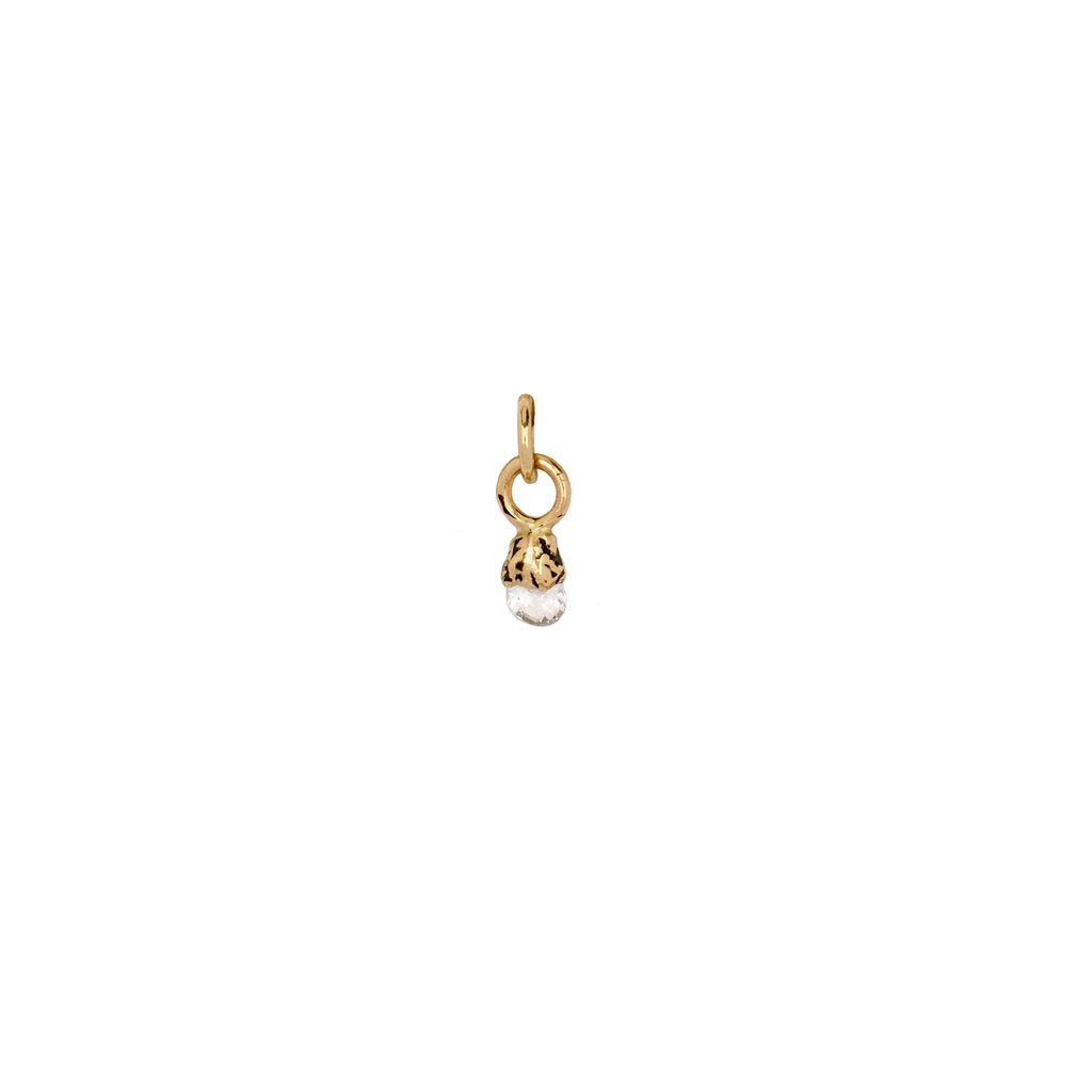 Tiny Diamond 14K Gold Capped Attraction Charm | Magpie Jewellery