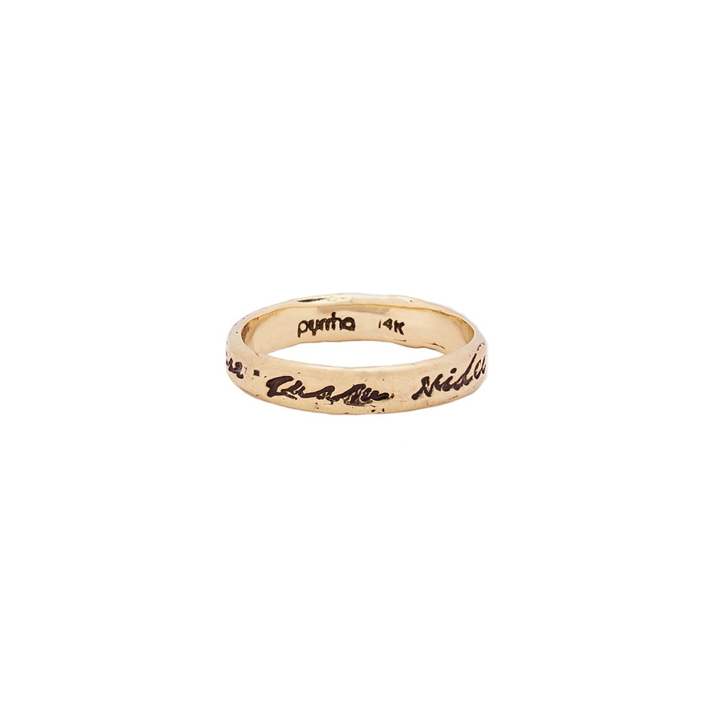 To Be Rather Than To Seem 14K Gold Poesy Ring | Magpie Jewellery