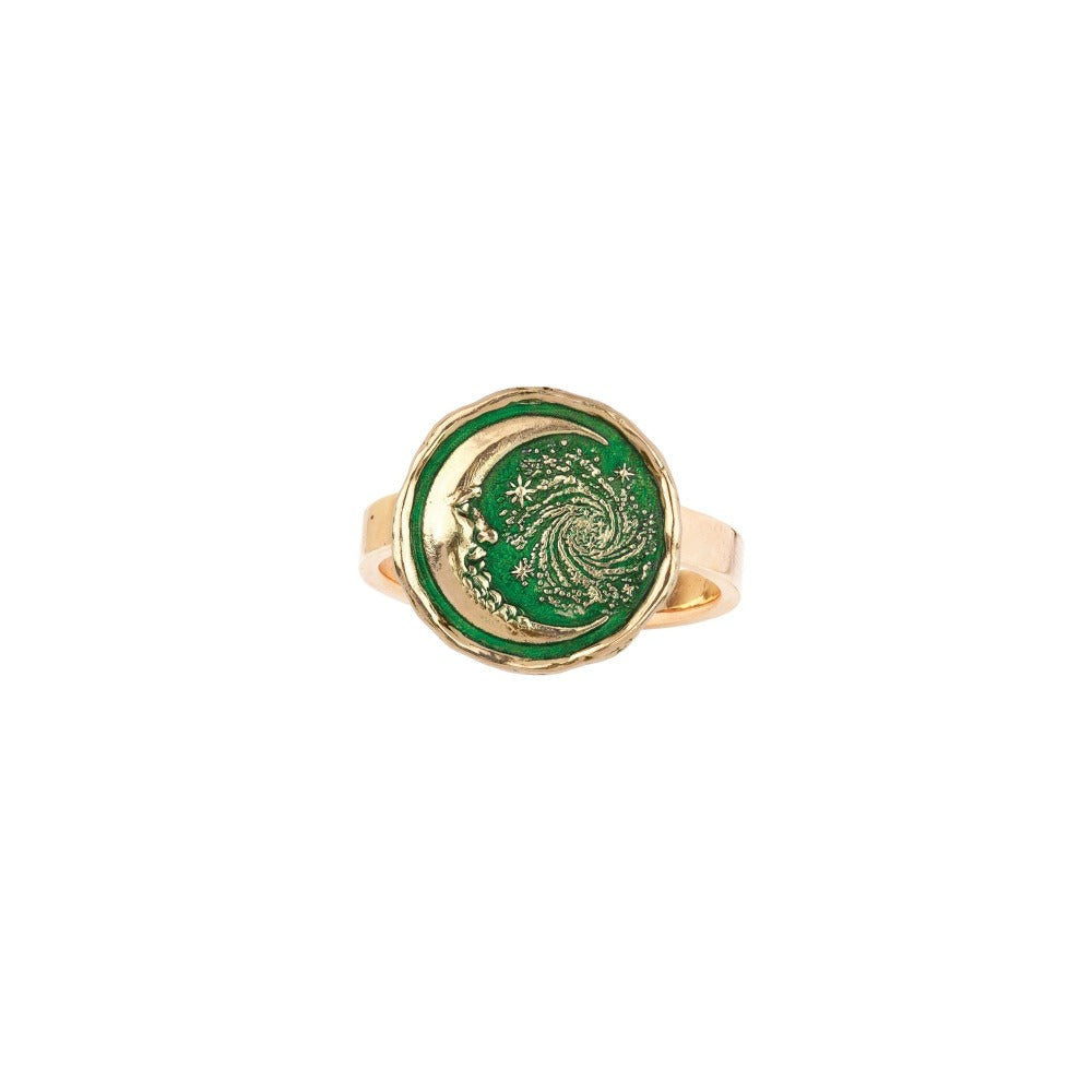 14k Gold Trust The Universe Talisman Ring - True Colours - Magpie Jewellery