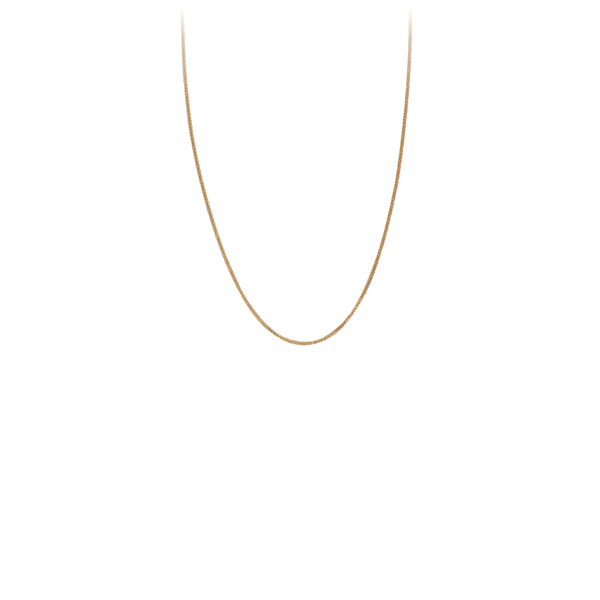 14k Gold Natural Diamond Cut Square Wheat Chain - Magpie Jewellery