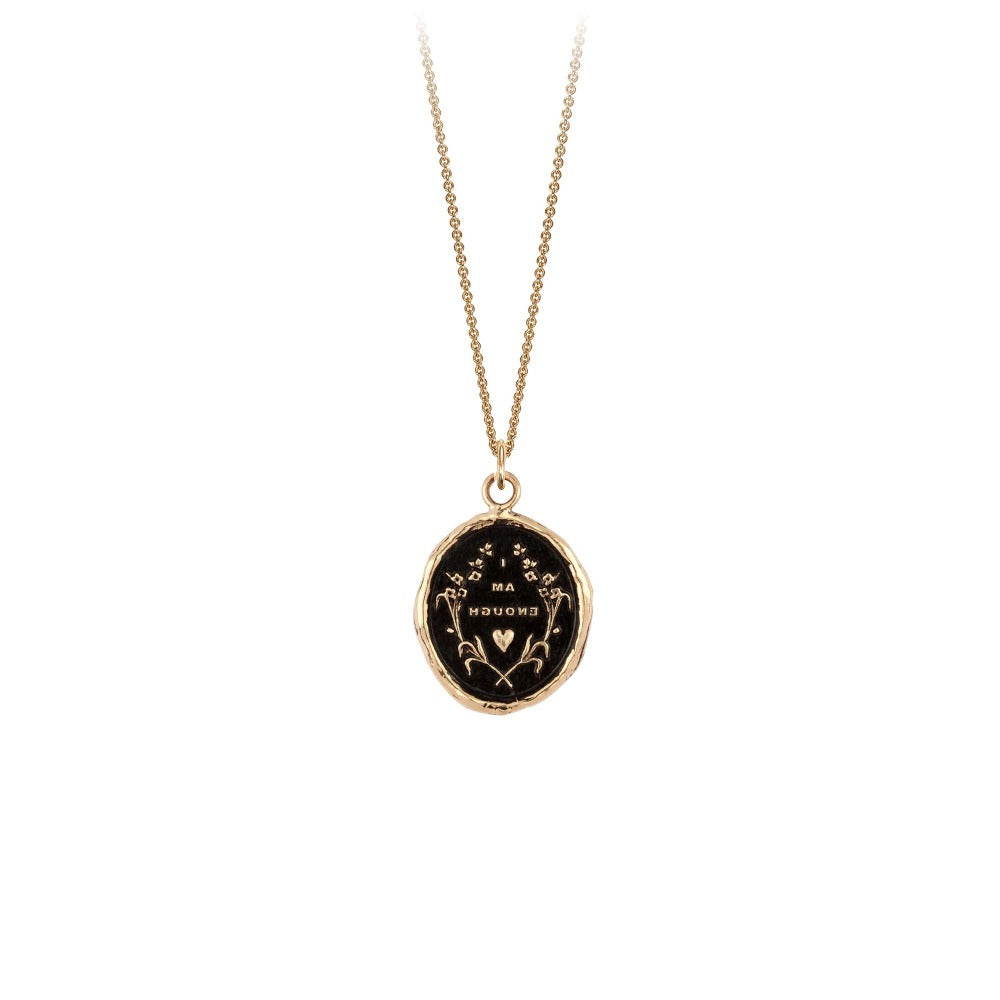 14k Gold I Am Enough Talisman - Magpie Jewellery