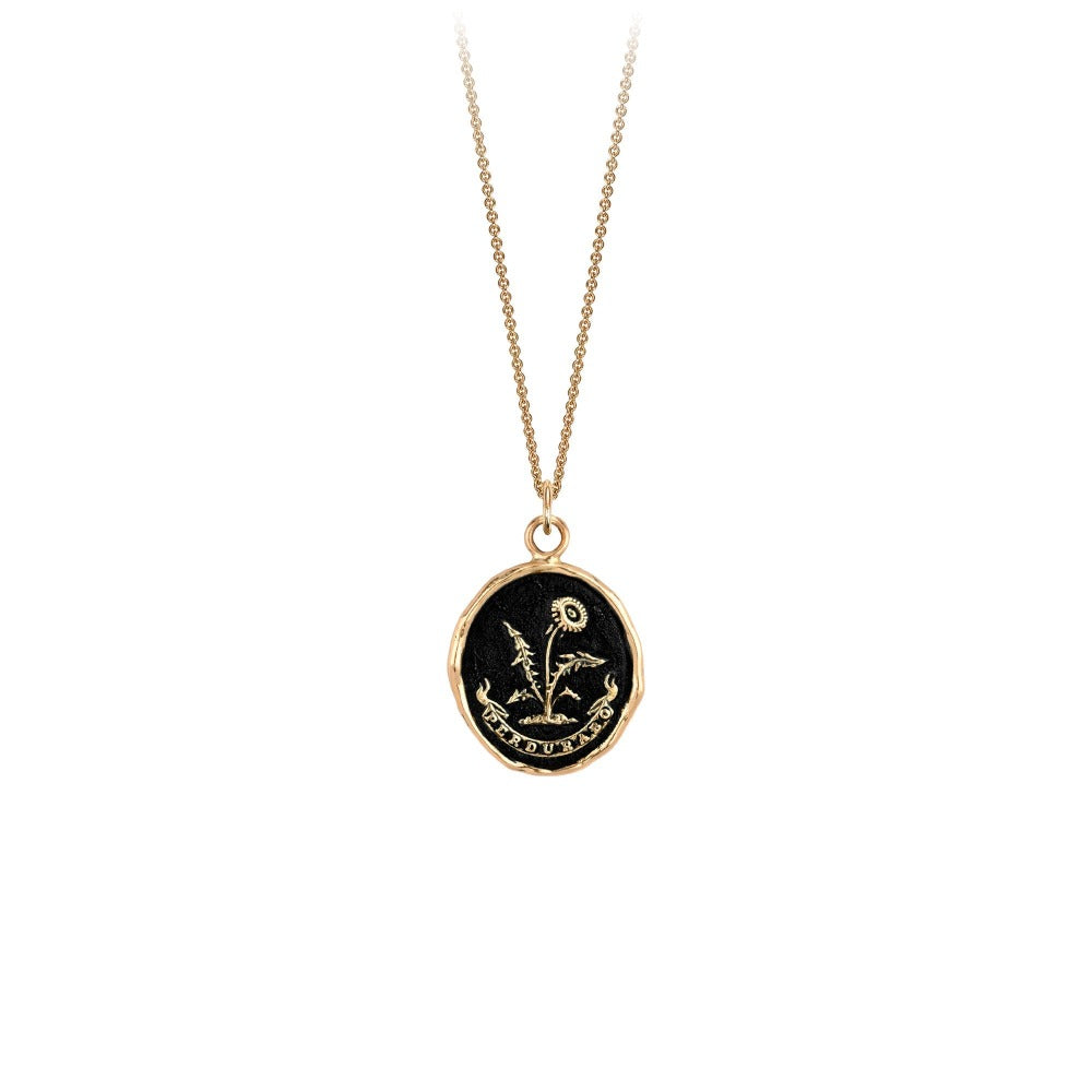 14k Gold I Will Endure Talisman - Magpie Jewellery