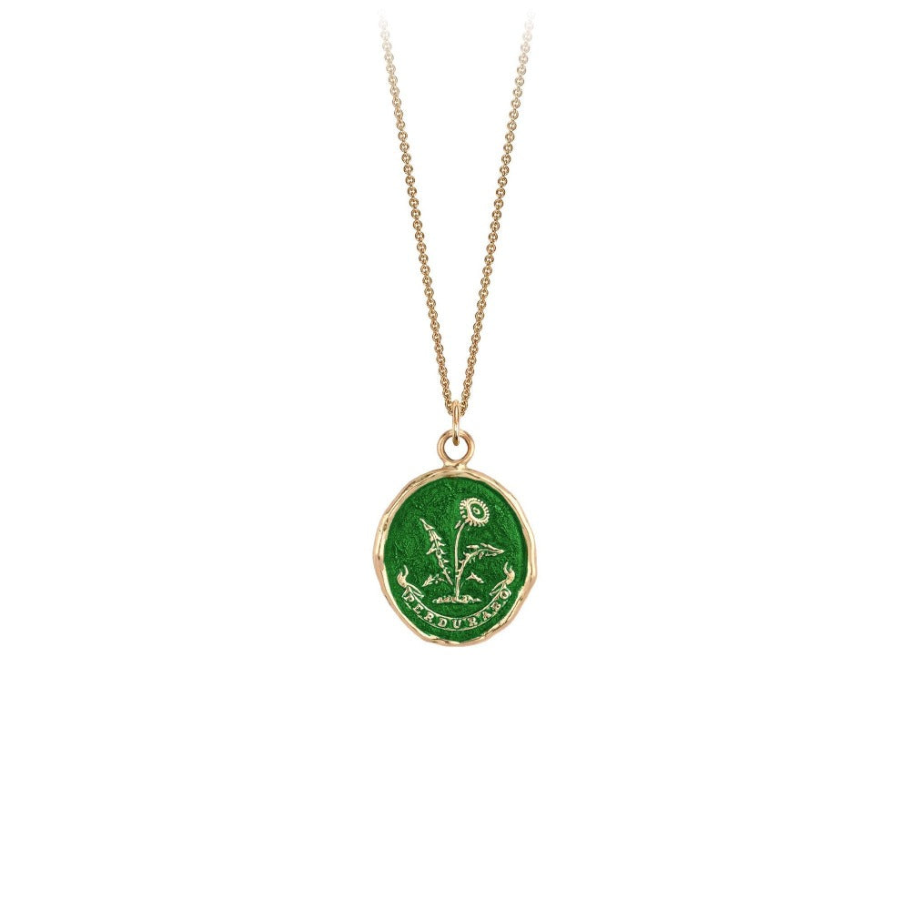 14k Gold I Will Endure Talisman - True Colours - Magpie Jewellery