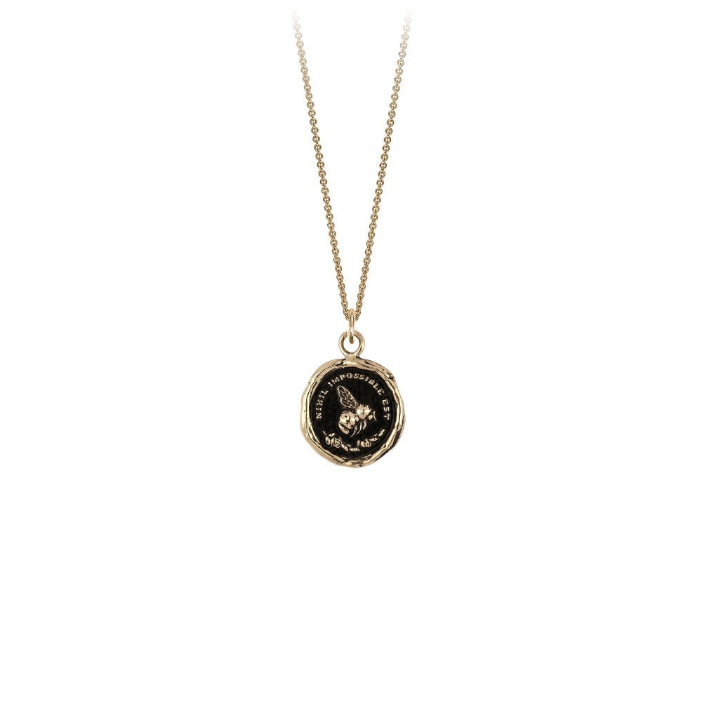 14k Gold Nothing Is Impossible Talisman - Magpie Jewellery