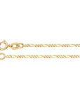 14K Yellow Gold 1.2mm Diamond-Cut Figaro Chain 18" - Magpie Jewellery