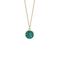 14k Gold Hummingbird Talisman - Mediterranean Blue - Magpie Jewellery