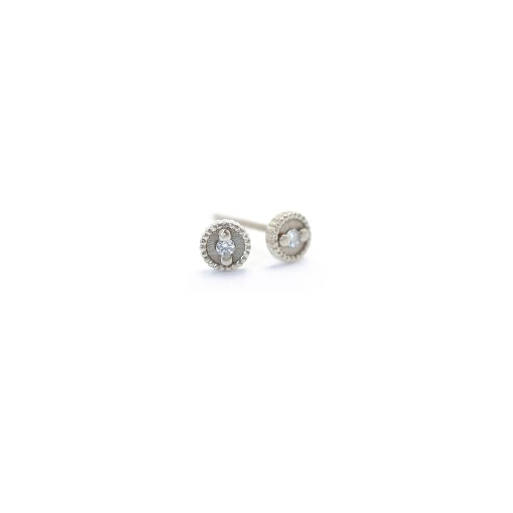 Ribbed Relic Rounded Studs - Magpie Jewellery