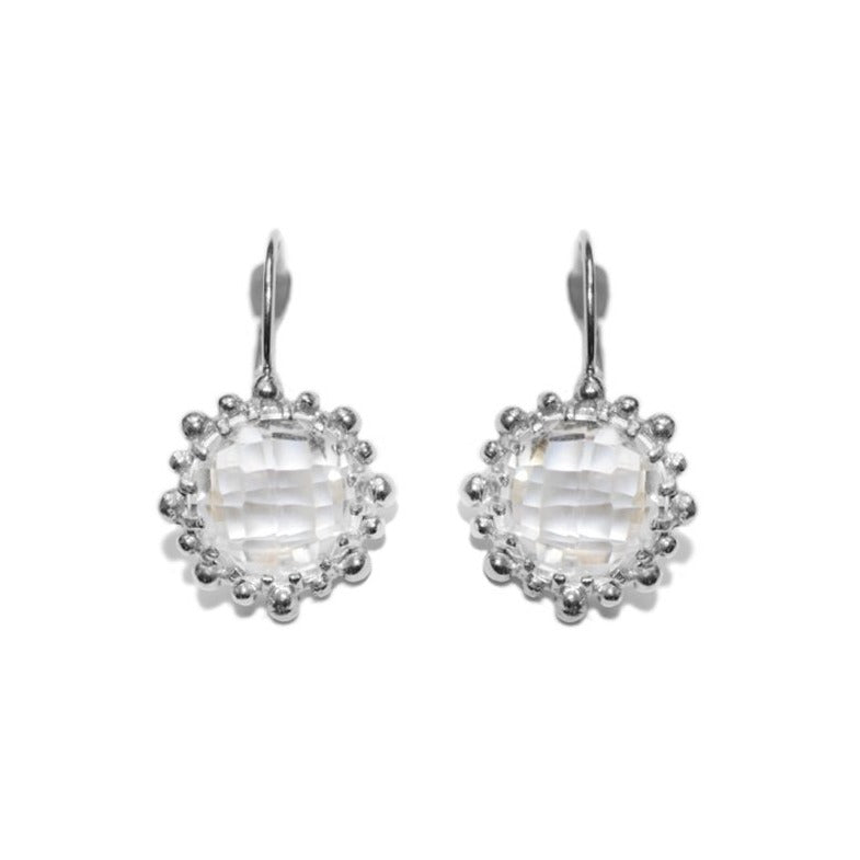 Dew Drop Snowflake Earrings - Clear Topaz &amp; Silver | Magpie Jewellery